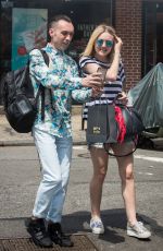 DAKOTA FANNING in Jeans Shorts Out in New York 06/17/2015