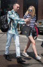 DAKOTA FANNING in Jeans Shorts Out in New York 06/17/2015