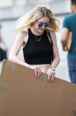 DAKOTA FANNING in Tank Top Out in New York 06/26/2015
