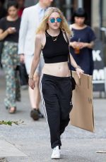 DAKOTA FANNING in Tank Top Out in New York 06/26/2015