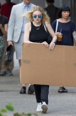 DAKOTA FANNING in Tank Top Out in New York 06/26/2015
