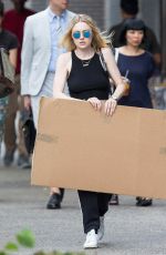 DAKOTA FANNING in Tank Top Out in New York 06/26/2015