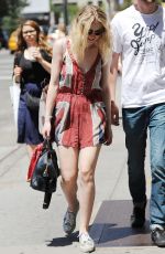 DAKOTA FANNING Out Shopping in Soho in New York 06/13/2015