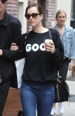 DAKOTA JOHNSON and Matthew Hitt Out in New York 06/28/2015