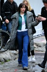 DAKOTA JOHNSON Leaves the Set in the Meatpacking District in New York 06/01/2015