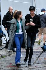DAKOTA JOHNSON Leaves the Set in the Meatpacking District in New York 06/01/2015