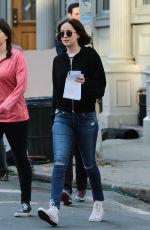 DAKOTA JOHNSON on the Set of How To Be Single in New York 05/26/2015