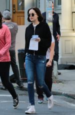 DAKOTA JOHNSON on the Set of How To Be Single in New York 05/26/2015