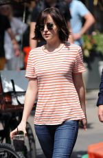 DAKOTA JOHNSON on the Set of How To Be Single in New York 05/26/2015