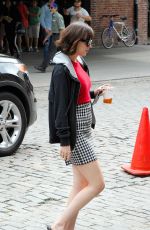 DAKOTA JOHNSON on the Set of How to be Single in New York 06/17/2015