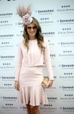 ELIZABETH HURLEY at 2015 Investec Derby Festival at Epsom Racecourse