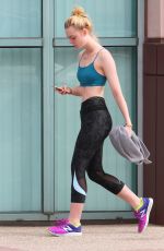 ELLE FANNING in Tights Out and About in Los Angeles 06/06/2015
