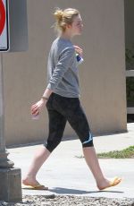 ELLE FANNING in Tights Out and About in Los Angeles 06/06/2015