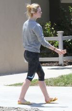 ELLE FANNING in Tights Out and About in Los Angeles 06/06/2015