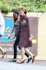 ELLE FANNING on the Set of a Photoshoot in Malibu 06/17/2015