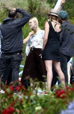 ELLE FANNING on the Set of a Photoshoot in Malibu 06/17/2015