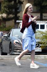 ELLE FANNING Out and About in Los Angeles 06/26/2015
