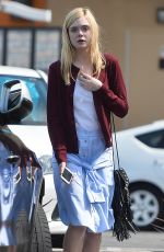 ELLE FANNING Out and About in Los Angeles 06/26/2015
