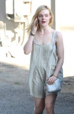 ELLE FANNING Out and About in West Hollywood 06/05/2015