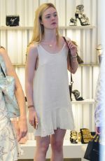 ELLE FANNING Shopping at Giuseppe Zanotti Store in Beverly Hills 06/11/2015
