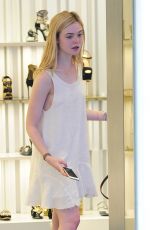 ELLE FANNING Shopping at Giuseppe Zanotti Store in Beverly Hills 06/11/2015