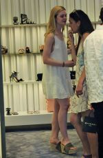 ELLE FANNING Shopping at Giuseppe Zanotti Store in Beverly Hills 06/11/2015