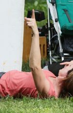 ELLEN PAGE and ALLISON JANNEY on the Set of Tallulah in New York