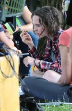 ELLEN PAGE and ALLISON JANNEY on the Set of Tallulah in New York
