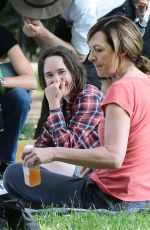 ELLEN PAGE and ALLISON JANNEY on the Set of Tallulah in New York