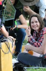 ELLEN PAGE and ALLISON JANNEY on the Set of Tallulah in New York