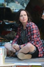 ELLEN PAGE on the Set of Tallulah in New York 06/17/2015