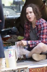 ELLEN PAGE on the Set of Tallulah in New York 06/17/2015
