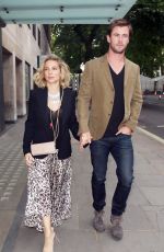 ELSA PATAKY and Chris Hemsworth Out for Dinner in London