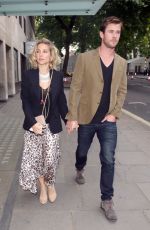 ELSA PATAKY and Chris Hemsworth Out for Dinner in London