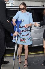 EMILIA CLARKE Arrives at Kiss FM Studio in London 06/18/2015