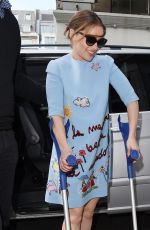 EMILIA CLARKE Arrives at Kiss FM Studio in London 06/18/2015