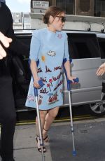 EMILIA CLARKE Arrives at Kiss FM Studio in London 06/18/2015