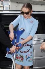 EMILIA CLARKE Arrives at Kiss FM Studio in London 06/18/2015