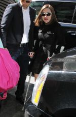 EMILIA CLARKE Arrives at SiriusXM Studios in New York