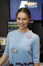 EMILIA CLARKE at Kiss FM Studio in London 06/18/2015