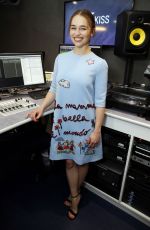 EMILIA CLARKE at Kiss FM Studio in London 06/18/2015