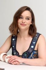 EMILIA CLARKE at Terminator: Genisys Press Conference in Los Angeles