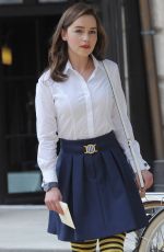 EMILIA CLARKE in Bikini on the Set of Me Before You in Paris 06/19/2015