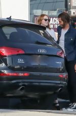 EMMA STONE and Andrew Garfield at a Gas Station in Santa Monica 06/20/2015