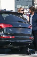 EMMA STONE and Andrew Garfield at a Gas Station in Santa Monica 06/20/2015