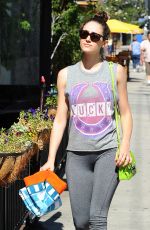 EMMY ROSSUM Heading to a Yoga Class in Los Angeles 06/22/2015