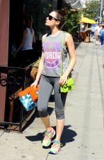 EMMY ROSSUM Heading to a Yoga Class in Los Angeles 06/22/2015