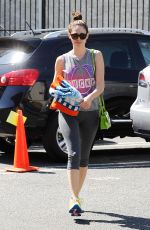EMMY ROSSUM Heading to a Yoga Class in Los Angeles 06/22/2015