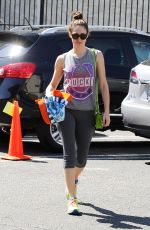 EMMY ROSSUM Heading to a Yoga Class in Los Angeles 06/22/2015
