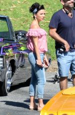 EVA LONGORIA on the Set of Low Riders in Los Angeles 06/22/2015